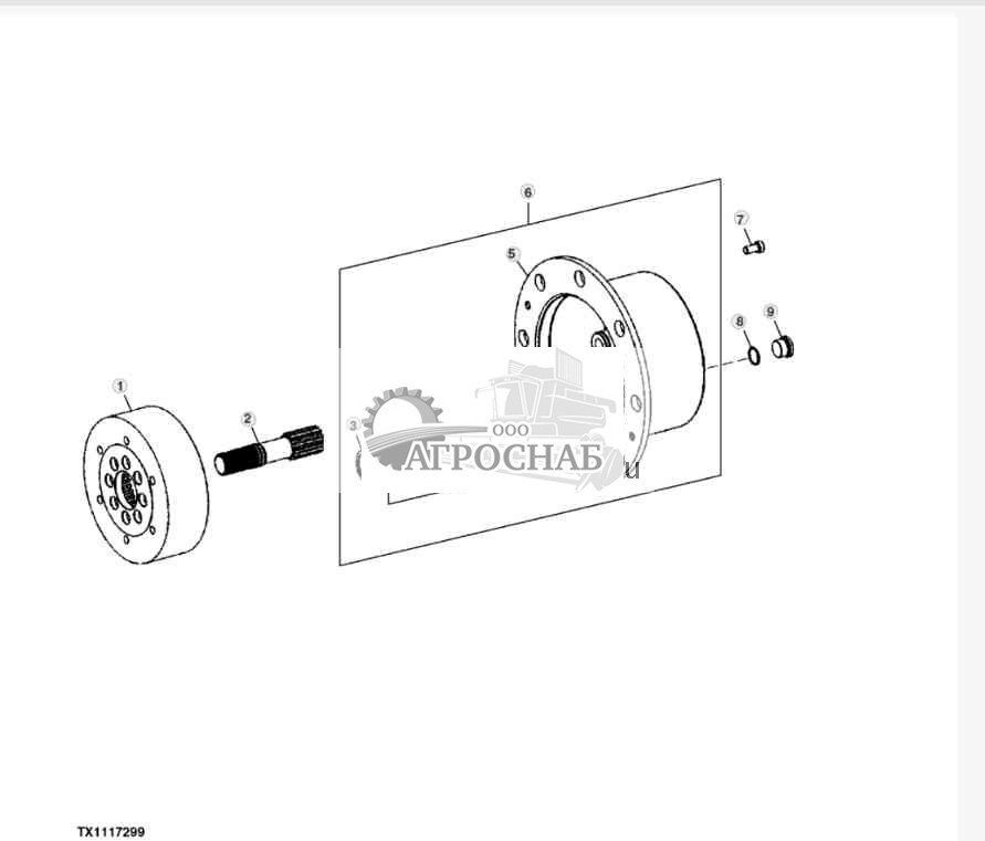 Шестерни и водило планетарной передачи переднего моста 
